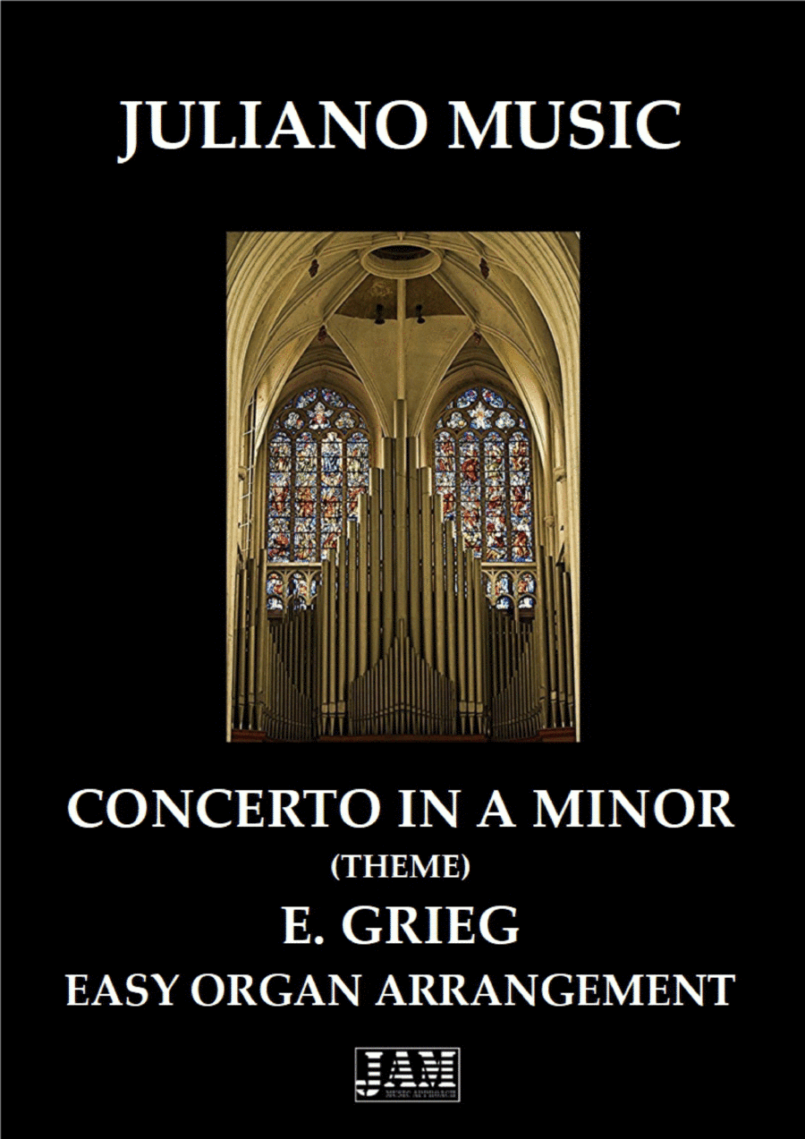 THEME FROM " CONCERTO IN A MINOR" (EASY ORGAN) - E. GRIEG (arr. Juliano Music)