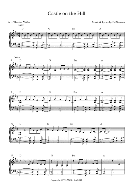 Castle On The Hill (arr. Thomas Müller)