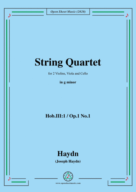 Haydn-String Quartet in g minor,Hob.III 1,Op.1 No.1 (arr. MSM)