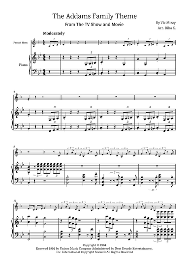 Addams Family Theme (arr. Rika K.)