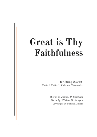 Great Is Thy Faithfulness (arr. Gabriel Duarte)
