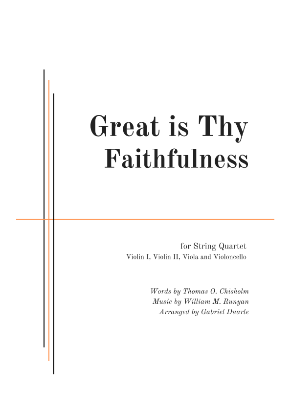 Great Is Thy Faithfulness (arr. Gabriel Duarte)