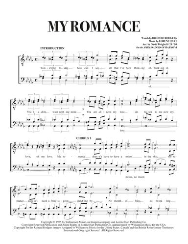 My Romance (arr. David Wright)