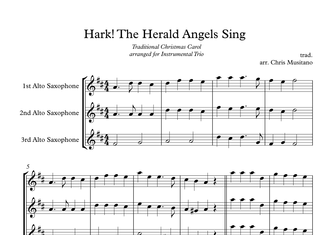 Hark! The Herald Angels Sing (arr. Chris Musitano)