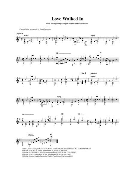 Love Walked In from GOLDWYN FOLLIES (arr. Gerald Schleicher)