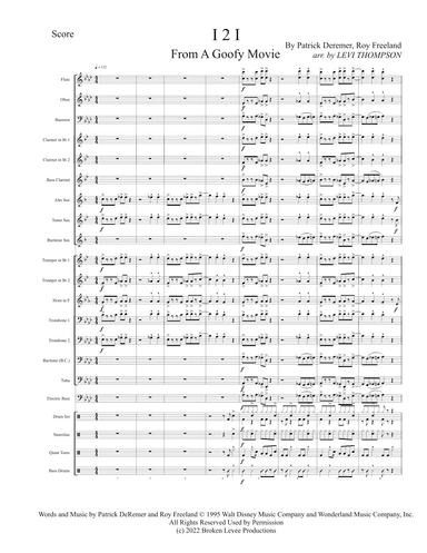 I 2 I - Score Only (arr. Levi Thompson)