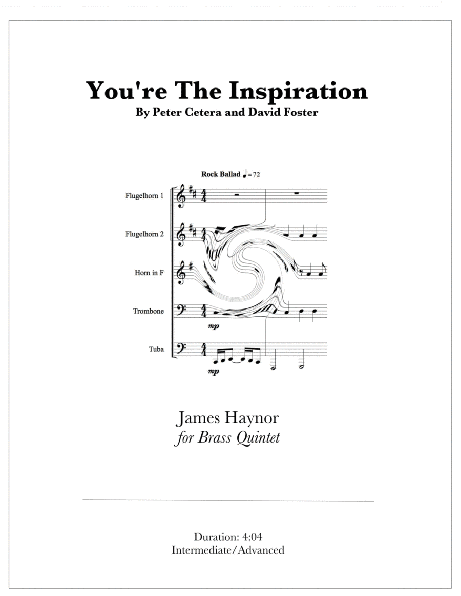 You're The Inspiration (arr. James Haynor)