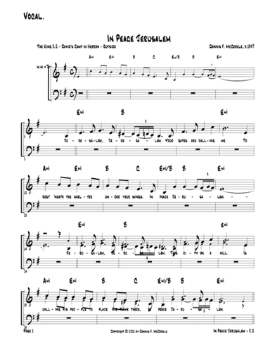 In Peace Jerusalem (Nathan the Prophet and King David) from "The Kings" - ACT 2:Song 2