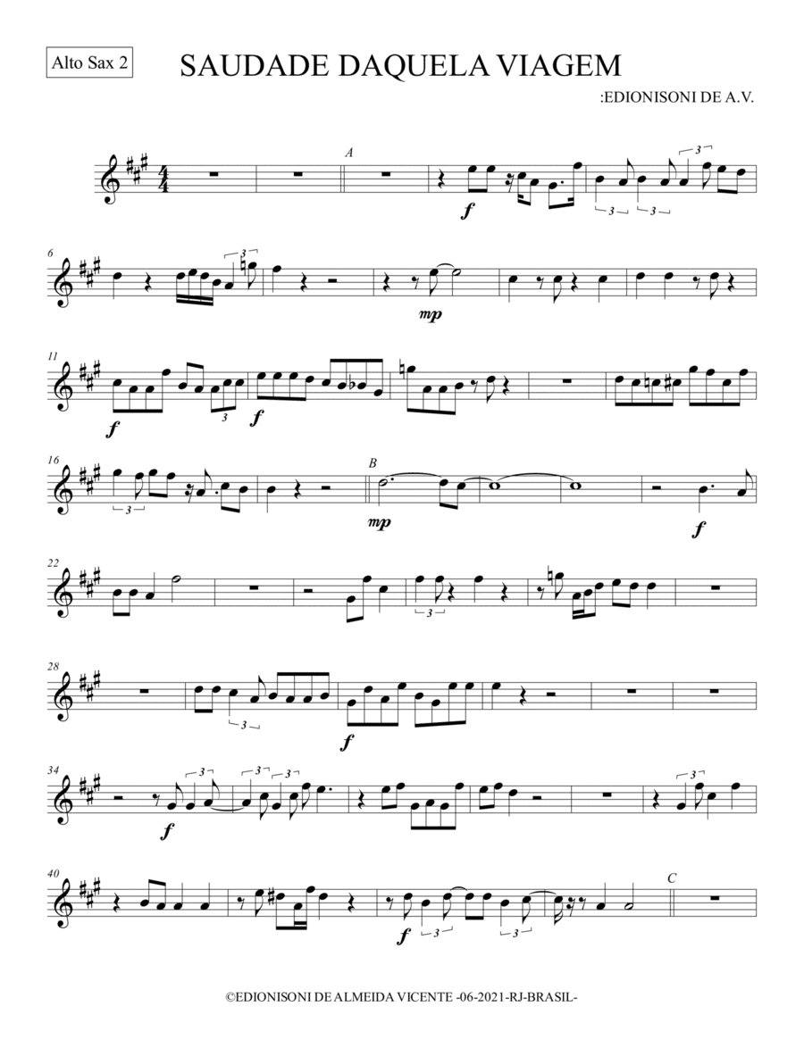 01-SAUDADE DAQUELA VIAGEM - Alto Sax 2