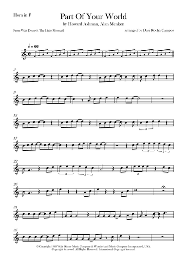 Part Of Your World (arr. Davi Rocha Campos)