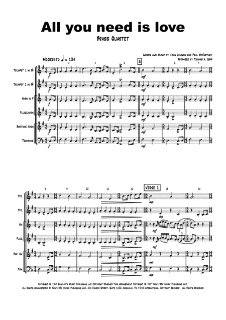 All You Need Is Love (arr. Thomas Graf)