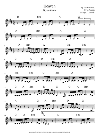 Heaven (arr. Lkmusic)