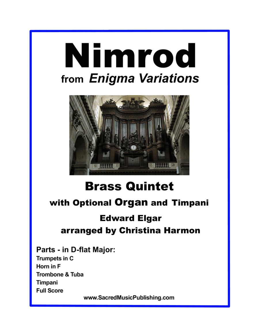 Nimrod from Enigma Variations in D-flat Major for Brass Quintet and Optional Timpani (arr. Christina Harmon)