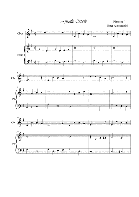 Jingle bells. Oboe e piano (arr. Ester Alessandrini)