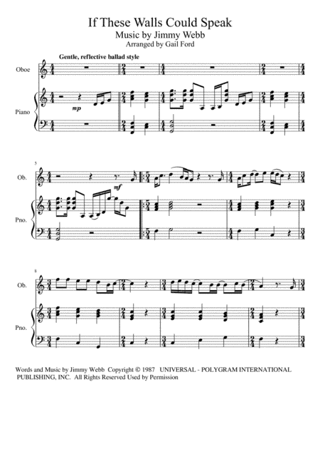 If These Walls Could Speak (arr. Gail Ford)