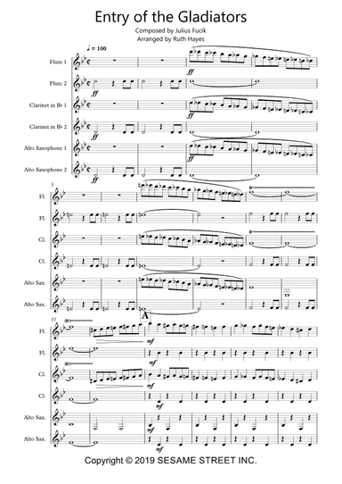 Entry Of The Gladiators (arr. Ruth Hayes)