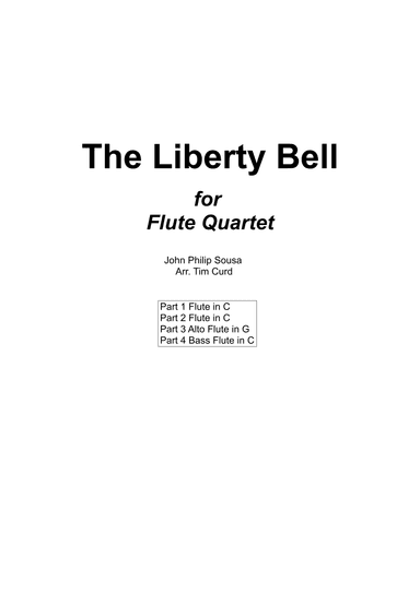 The Liberty Bell for Flute Quartet (arr. Tim Curd)