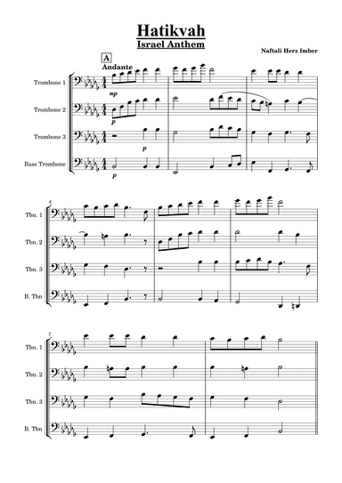 Hatikva (Jewish traditional melody, Israeli national anthem) (arr. shof405)