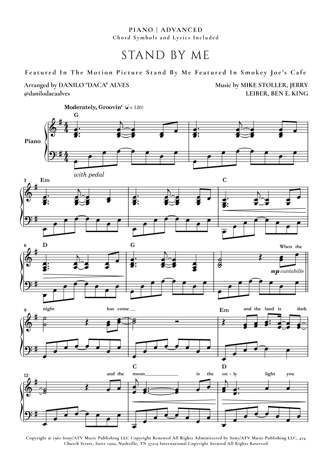 Stand By Me (arr. Danilo "Daca" Alves)
