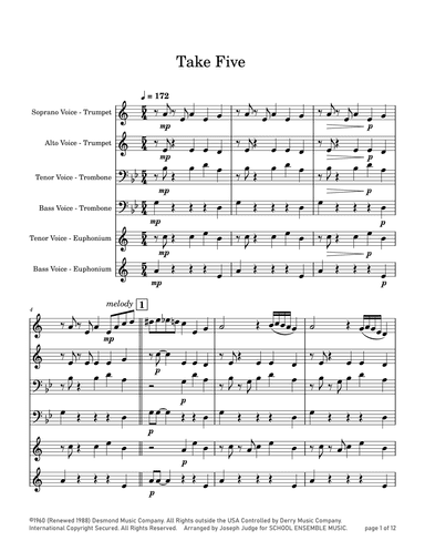 Take Five (arr. Joseph Judge)