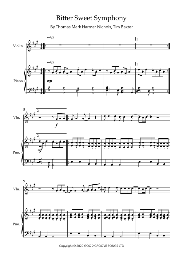 Bittersweet Symphony (arr. Matthew pyeon)