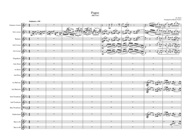 Bach BWV847 - Fugue in C Minor. Brass band arrangement. (arr. Rhodri Tomos)