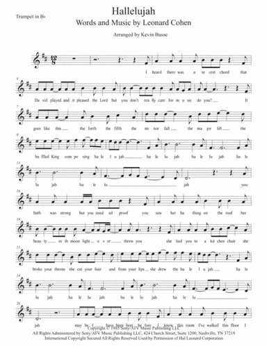 Hallelujah (arr. Kevin Busse)