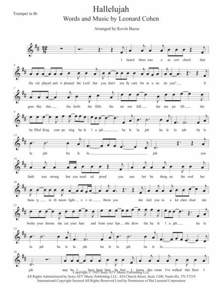 Hallelujah (arr. Kevin Busse)
