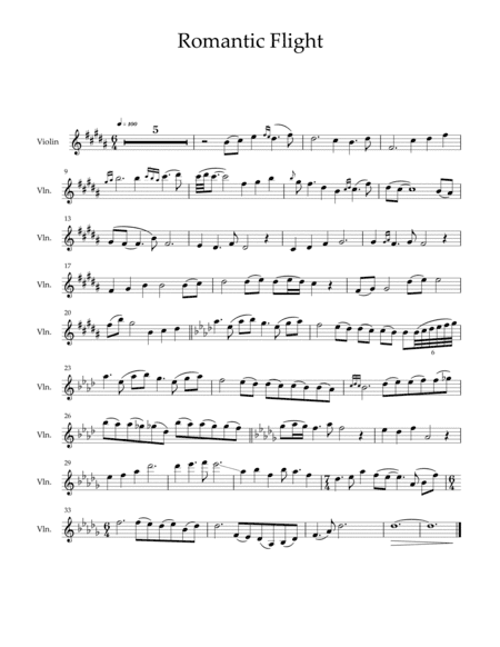 Romantic Flight (arr. Isaac Morales)