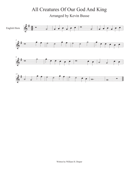 All Creatures Of Our God And King - English Horn (arr. Kevin Busse)