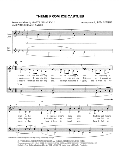 Theme From Ice Castles (through The Eyes Of Love) (arr. Tom Gentry)