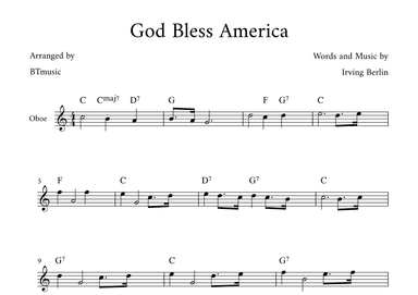God Bless America ® (arr. BTmusic)
