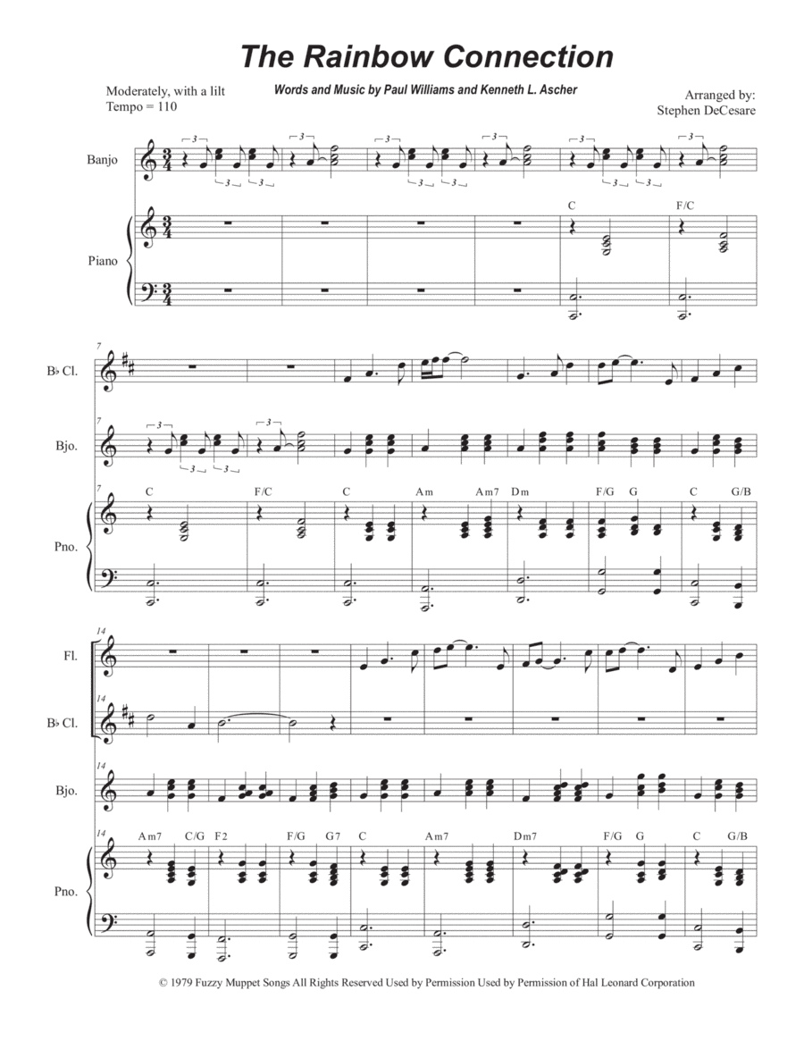 The Rainbow Connection (arr. Stephen DeCesare)