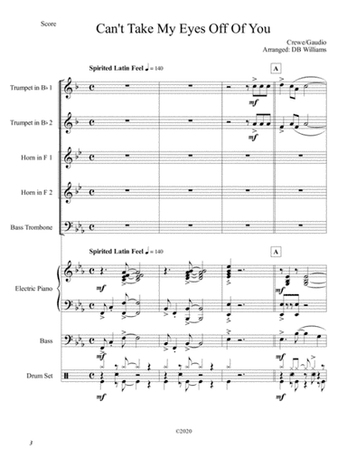Can't Take My Eyes Off Of You (arr. DB Williams)