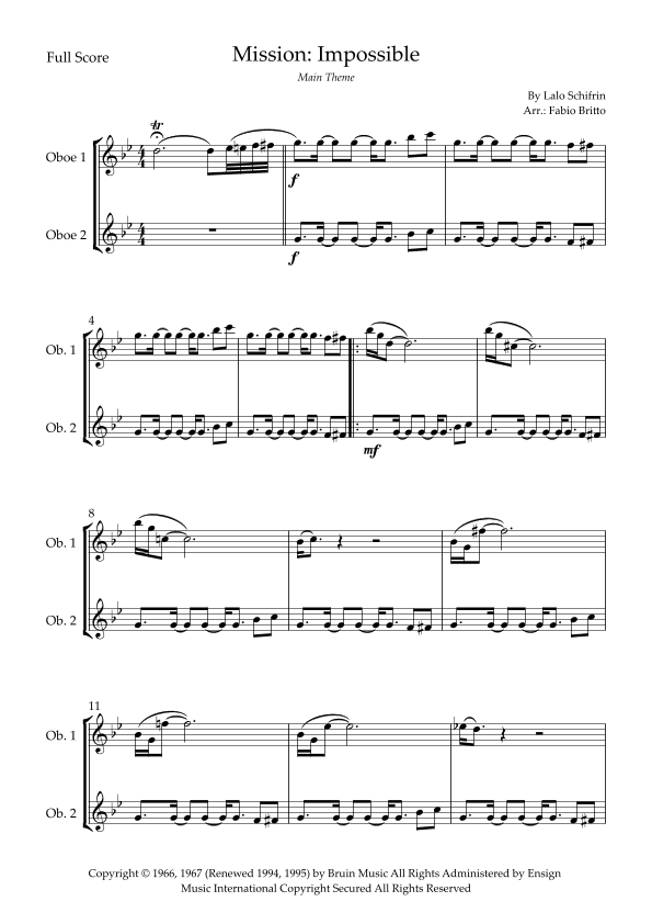 Mission: Impossible Theme (arr. Fabio Britto)