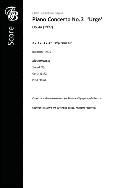 Piano Concerto No.2 ‘Urge’ Op.44