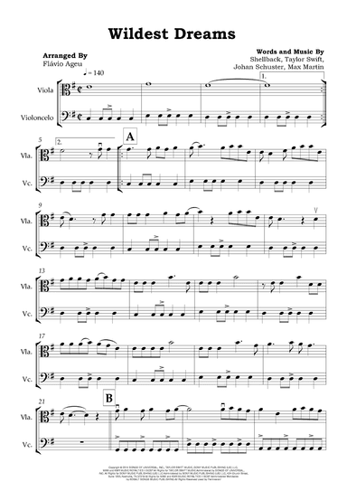 Wildest Dreams (arr. Flávio Ageu)