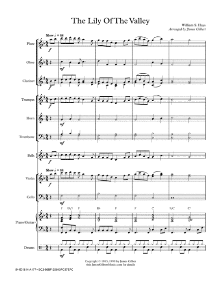 The Lily Of The Valley (arr. James Gilbert)