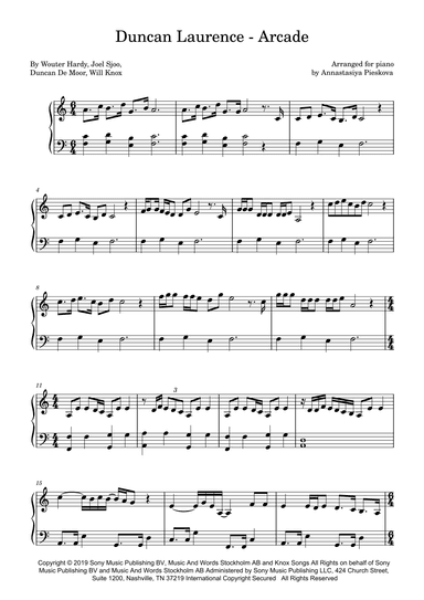 Arcade (arr. Annastasiya Pieskova)