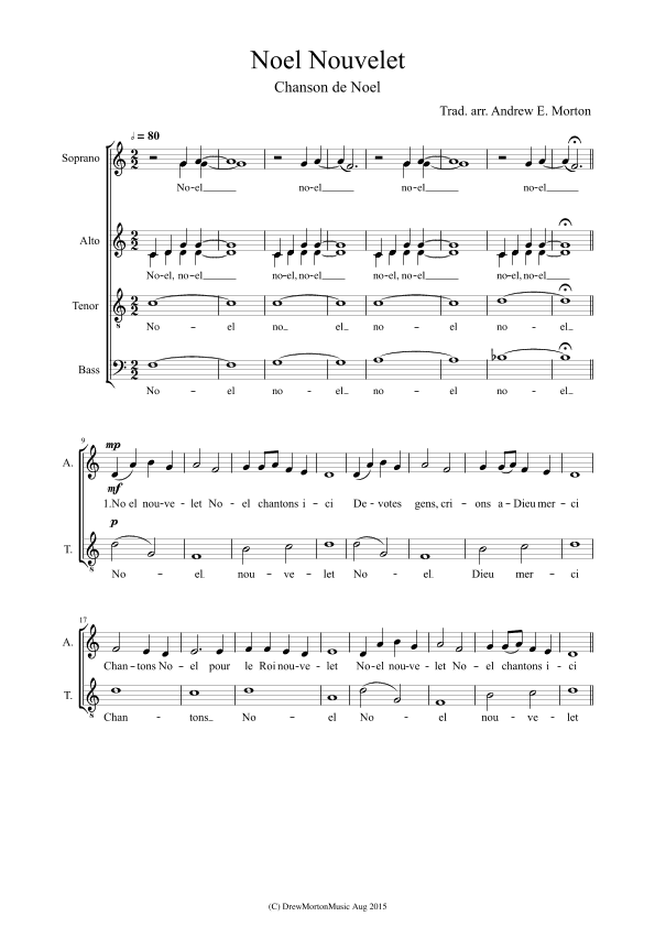 Noel Nouvelet (arr. Andrew Morton)