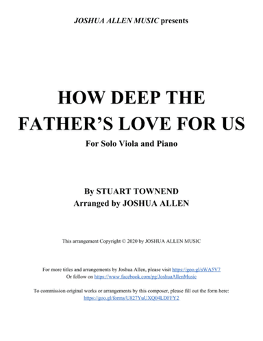 How Deep The Father's Love For Us (arr. Joshua Allen)