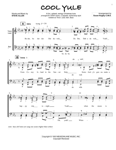 Cool Yule (arr. Susan Kegley)