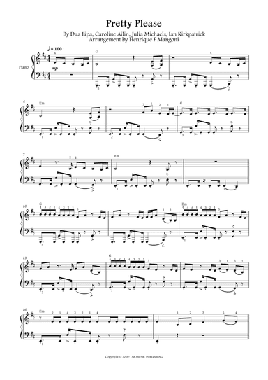 Pretty Please (arr. Henrique F Mangoni)