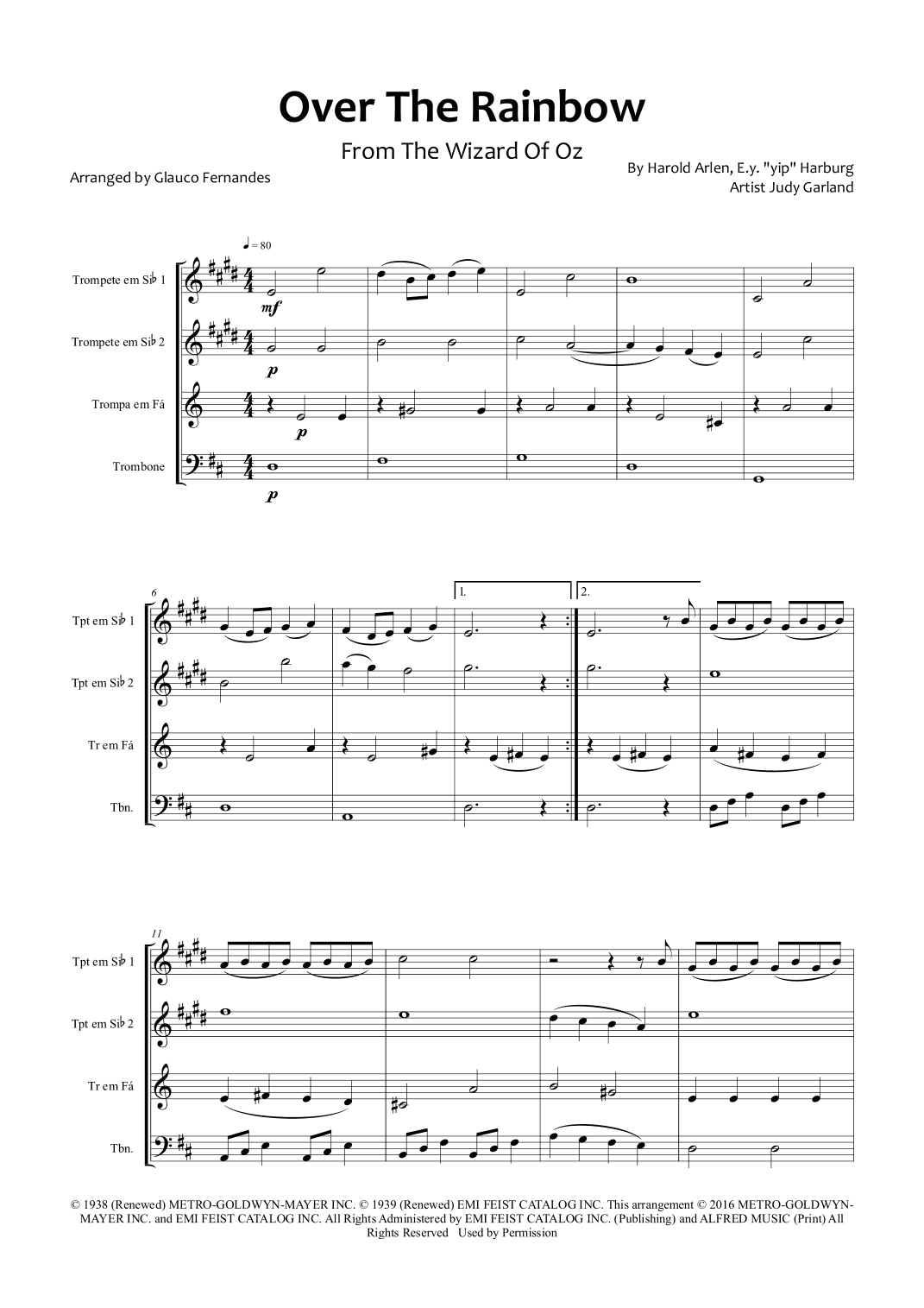 Over The Rainbow (arr. Glauco Fernandes)