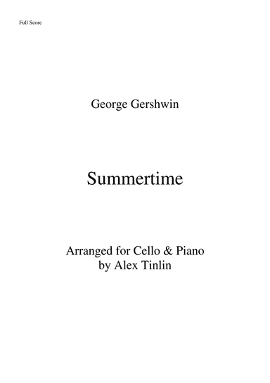 Summertime (arr. Alex Tinlin)