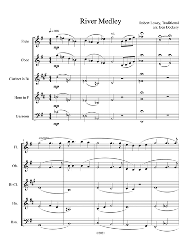 River Medley for Woodwind Quintet (arr. Ben Dockery)
