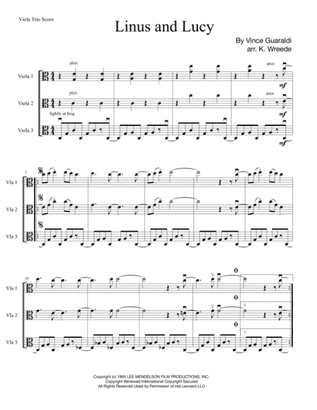 Linus And Lucy (arr. Katrina Wreede)