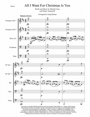 All I Want For Christmas Is You (arr. Greg Danner)