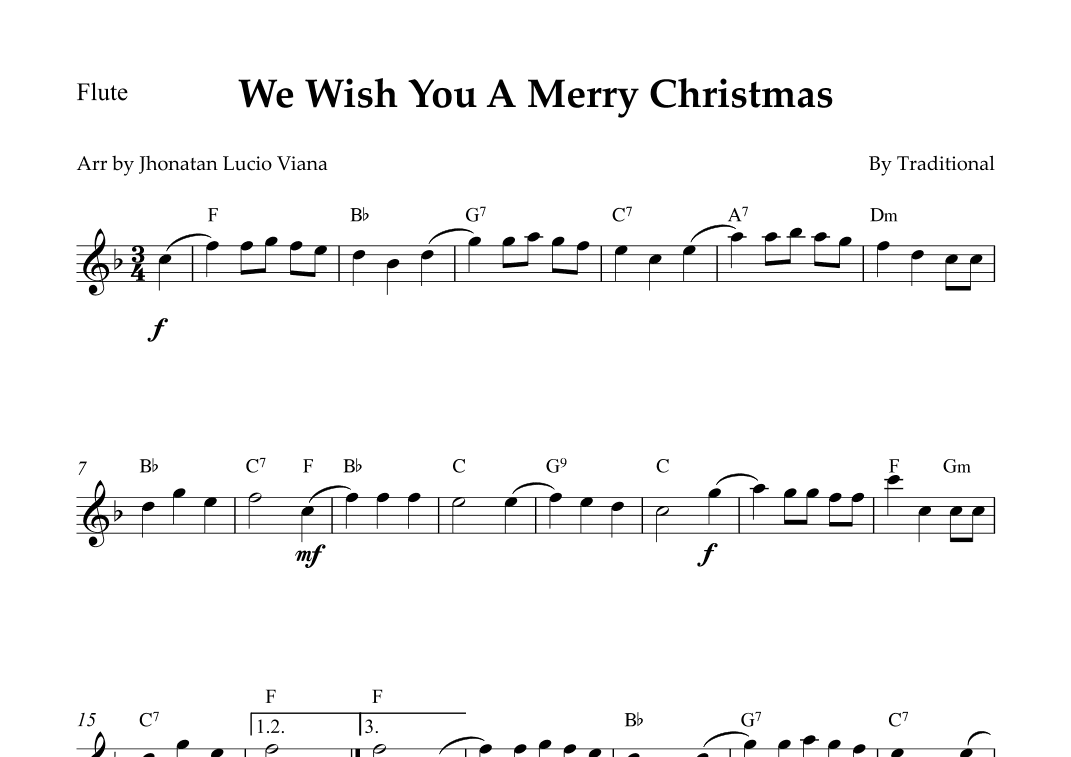 We Wish You A Merry Christmas (arr. Jhonatan Lucio Viana)