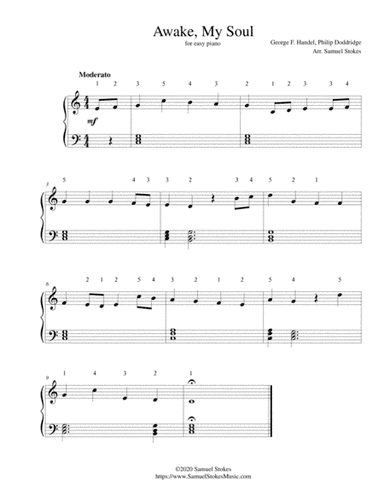Awake, My Soul - for easy piano (arr. Samuel Stokes)